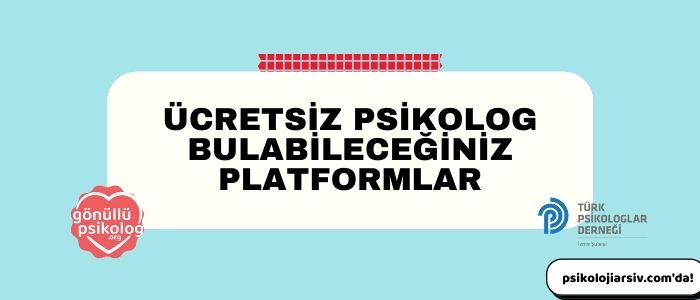 Ücretsiz Psikolog Bulabileceğiniz Diğer Platformlar