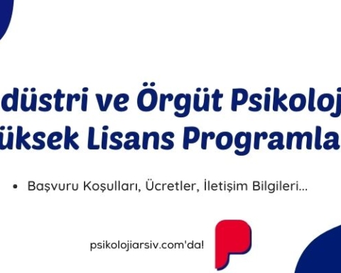 2023-2024 Endüstri ve Örgüt Psikolojisi Yüksek Lisans Programları